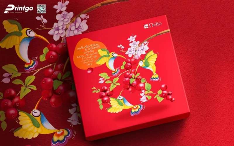 Mẫu hộp quà tết đẹp chủ đề cảnh sắc mùa xuân