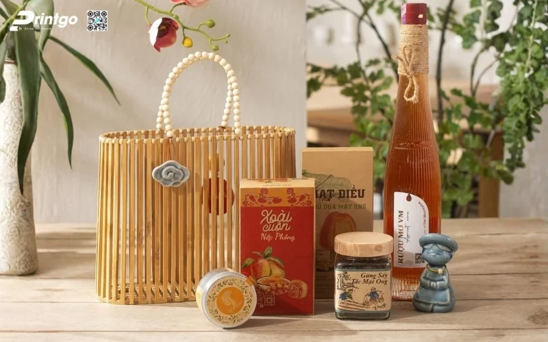 Một số mẫu hộp quà tết mây tre đan dạng giỏ xách 