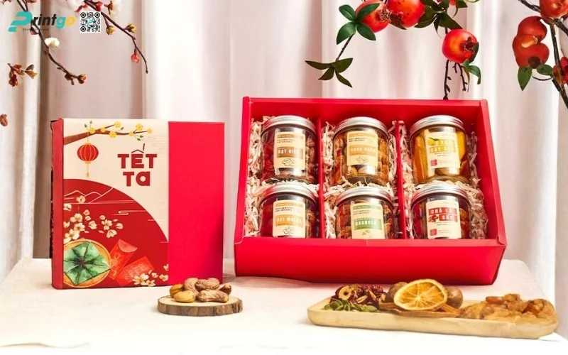 Set hộp quà tết các loại hạt kiểu âm dương