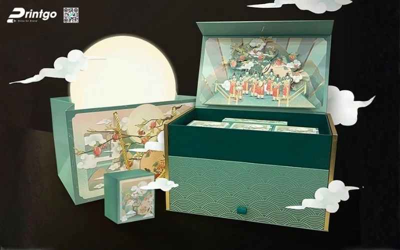 Mẫu hộp quà tết 2 tầng 3D độc đáo