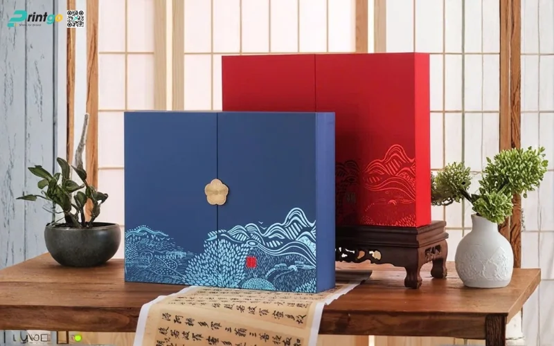 Mẫu hộp quà tết đẹp độc đáo dạng cánh bướm 