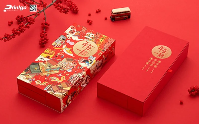 Các mẫu hộp quà tết đẹp dạng rút bao diêm 