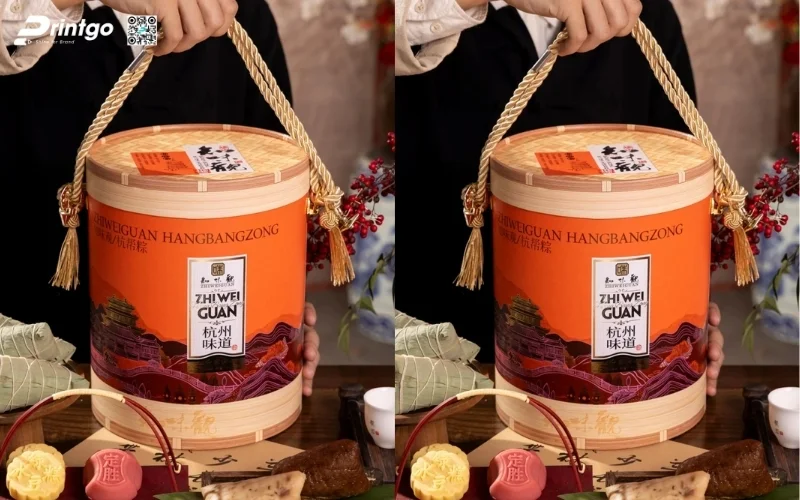 Những mẫu hộp quà tết mây tre đan hình tròn