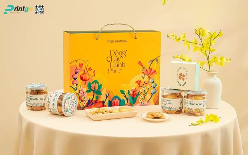 Hộp quà tết hạt dinh dưỡng nên in bằng chất liệu giấy gì?