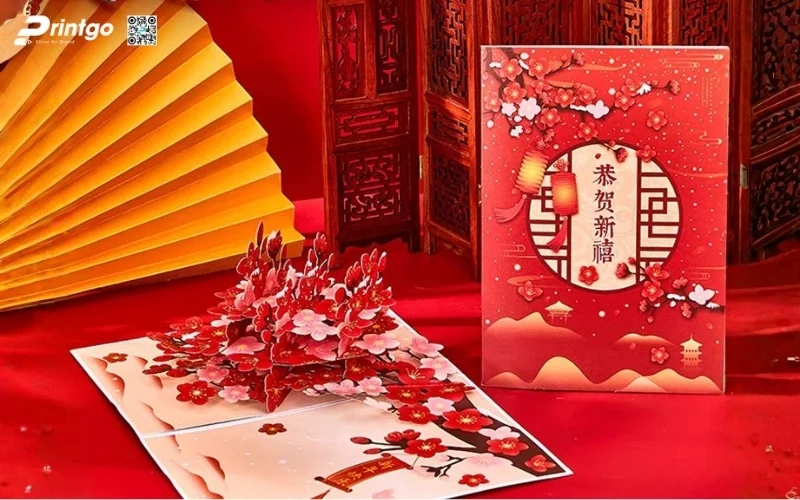 Thiệp chúc tết 3D được làm bằng chất liệu gì?
