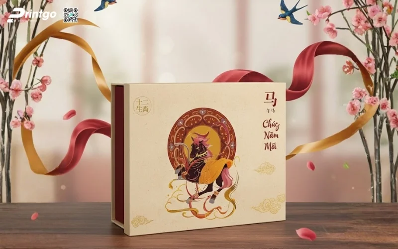 Bộ sưu tập hộp quà tết ngựa quy cách hộp âm dương 
