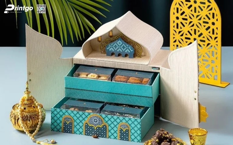 Mẫu hộp quà tết 2 tầng 3D độc đáo