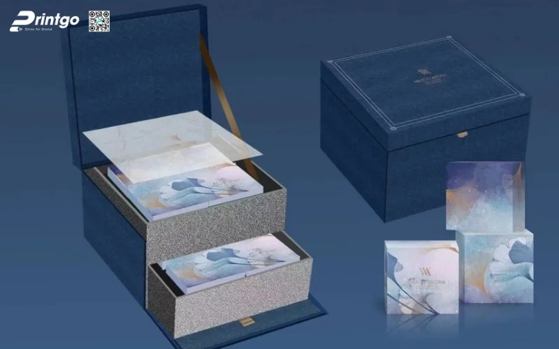 Bộ sưu tập các mẫu hộp quà tết 2 tầng sang trọng 