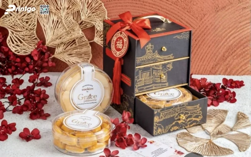 Chia sẻ các mẫu hộp quà tết 2 tầng sang trọng 