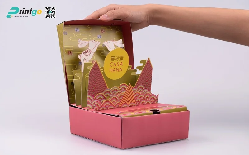 Mẫu hộp quà tết 3D dạng hộp nam châm