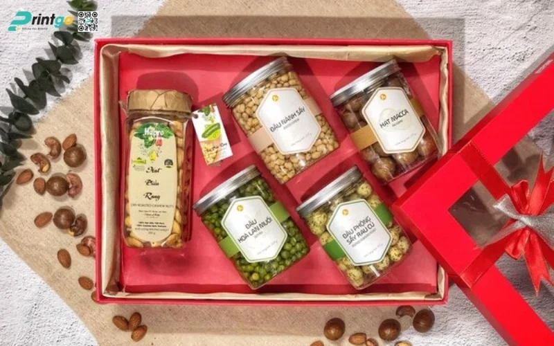 Set hộp quà tết các loại hạt kiểu âm dương
