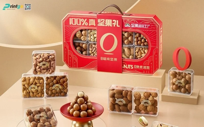 Bộ sưu tập mẫu hộp quà tết có quai xách bằng da