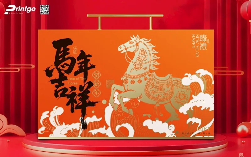 Bộ sưu tập hộp quà tết ngựa có quai xách 