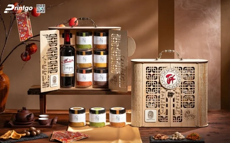 Bộ sưu tập hộp quà tết có rượu vang sang trọng