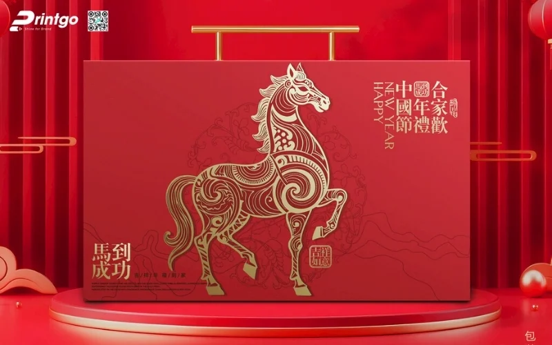 Bộ sưu tập hộp quà tết ngựa có quai xách 