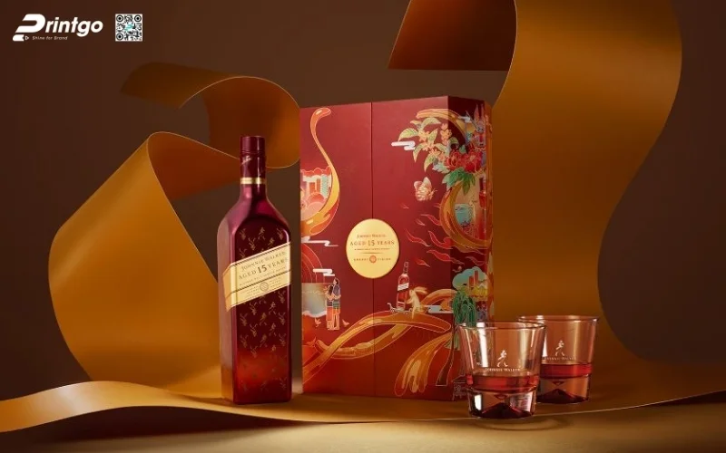 Mẫu hộp quà tết có rượu chivas cao cấp
