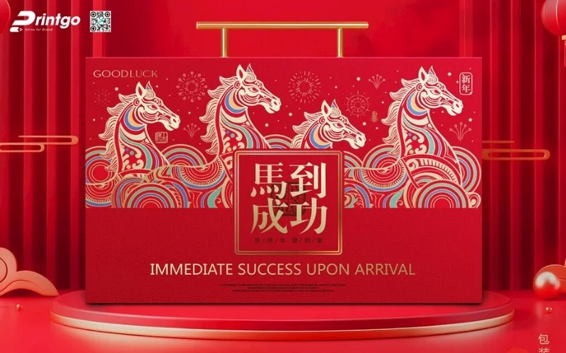 Bộ sưu tập hộp quà tết ngựa có quai xách 