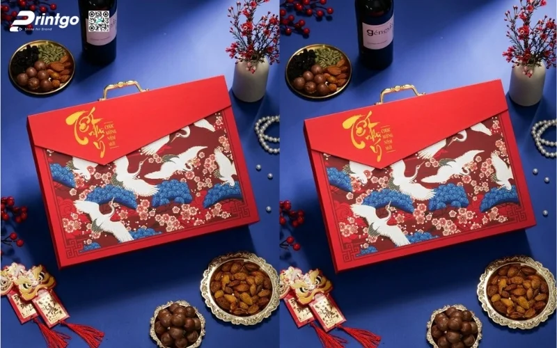 Khám phá những mẫu hộp quà tết quai xách bằng kim loại