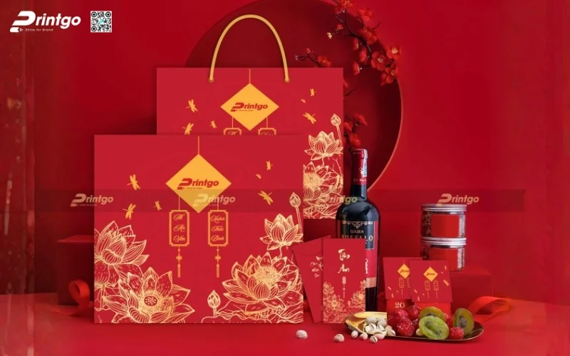 Mẫu hộp quà tết đẹp chủ đề cảnh sắc mùa xuân