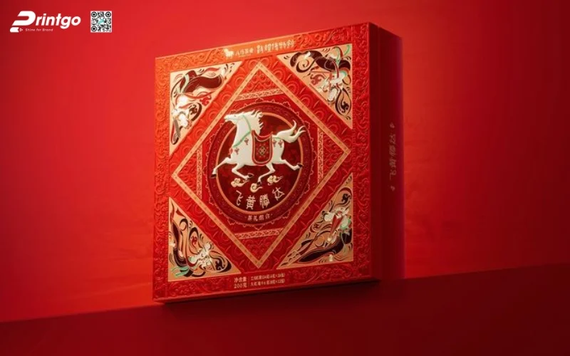 Mẫu hộp quà tết đẹp dạng âm dương 