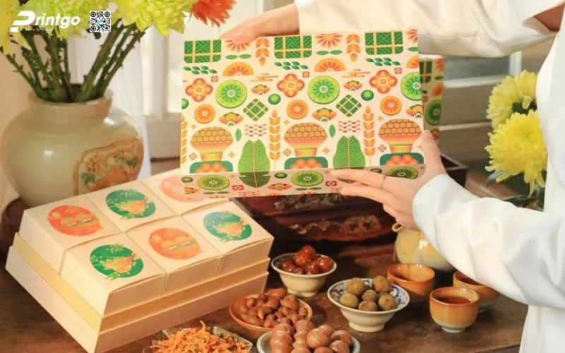 Các mẫu hộp quà tết đẹp chủ đề cỏ cây hoa lá
