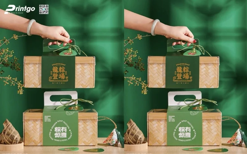 Mẫu hộp quà tết mây tre đan hình chữ nhật độc đáo