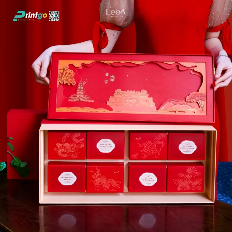 Mẫu hộp quà tết Popup 3D đặc biệt 