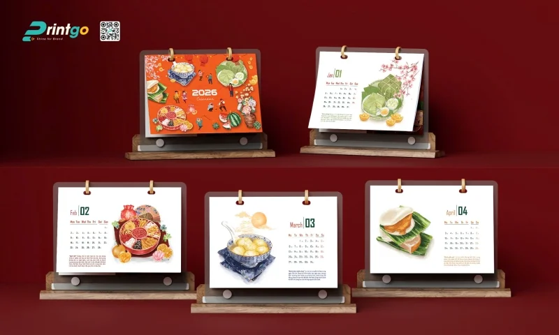 Download bộ số lịch 2026 vector: Mẫu lịch đế mika