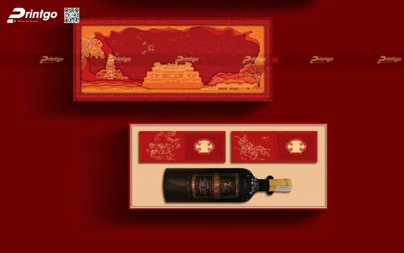Dự án hộp quà tết có rượu Printgo đã triển khai