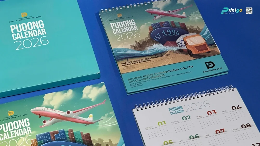 Lịch để bàn vạn tải Pudong nổi bật với gia công ép kim cao cấp