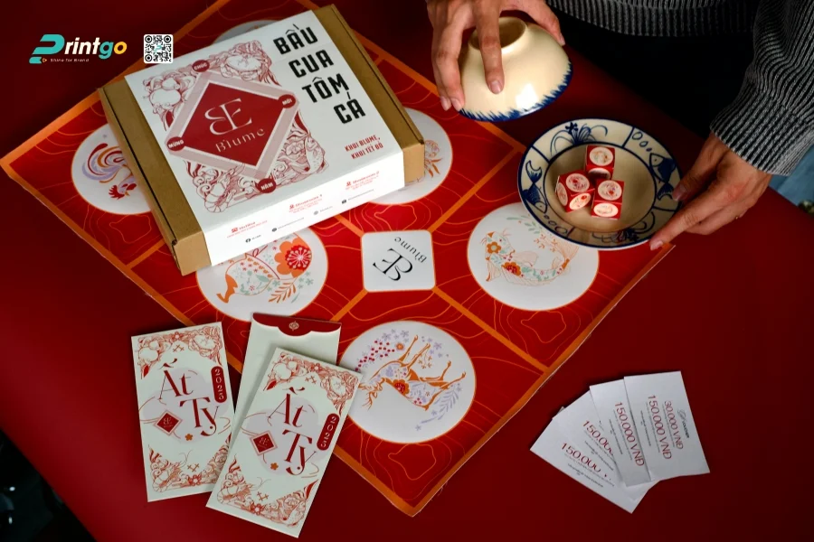 Dự án thiết kế và in board game Bầu Cua Tôm Cá Blume