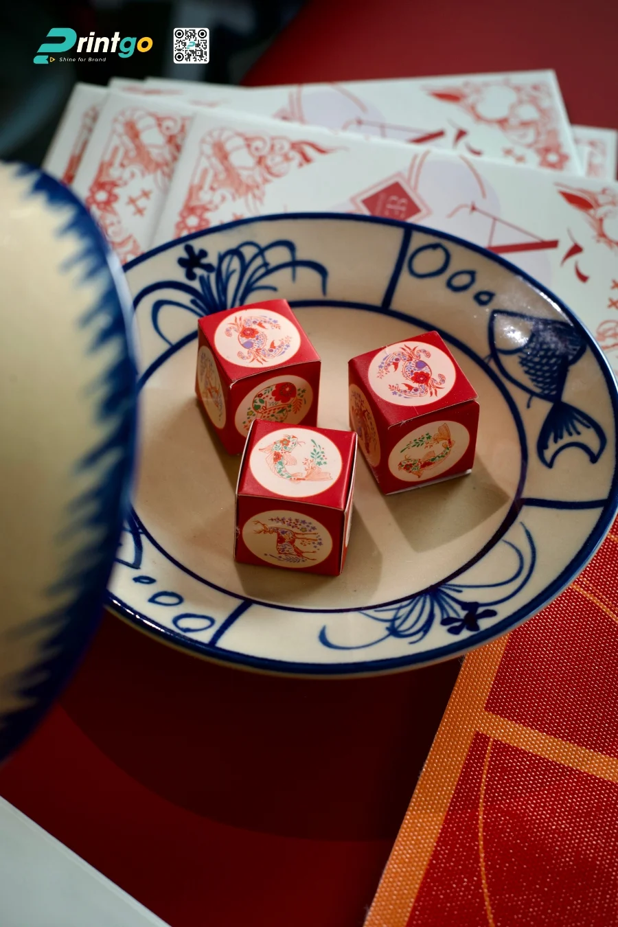 Dự án thiết kế và in board game Bầu Cua Tôm Cá Blume: xúc xắc giấy