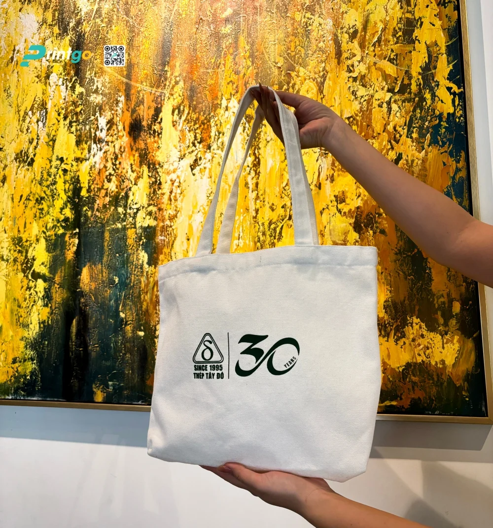 Túi vải in logo kỷ niệm 30 năm Thép Tây Đô