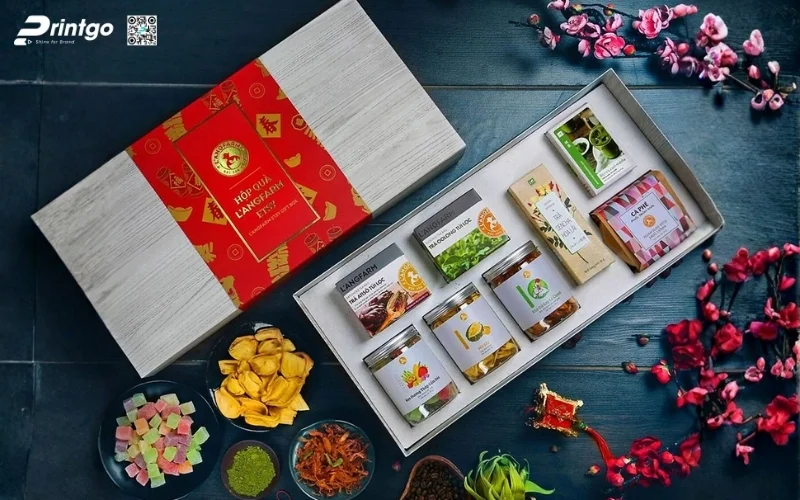 Set hộp quà tết các loại hạt kiểu âm dương