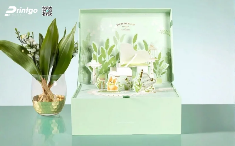 Mẫu hộp quà tết 3D dạng hộp nam châm