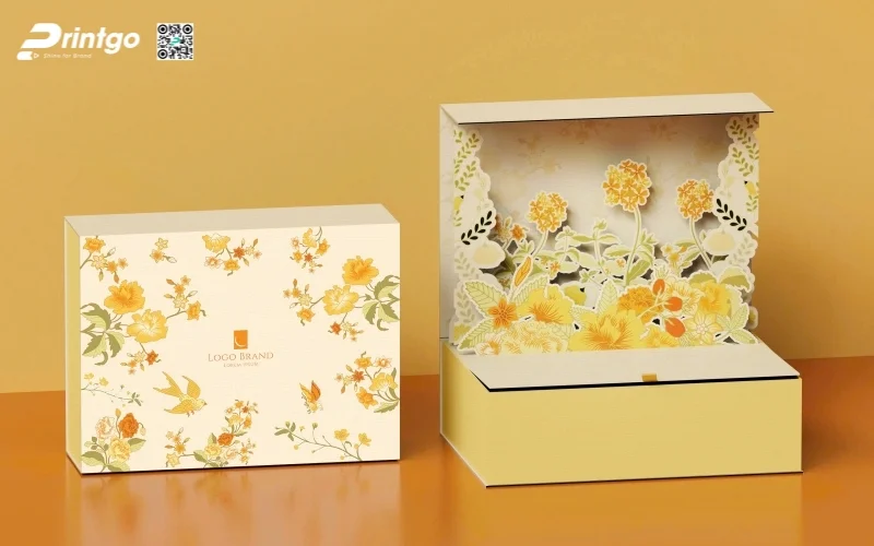 Mẫu hộp quà tết 3D dạng hộp nam châm