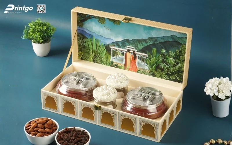 Mẫu hộp quà tết hạt dinh dưỡng nắp lật