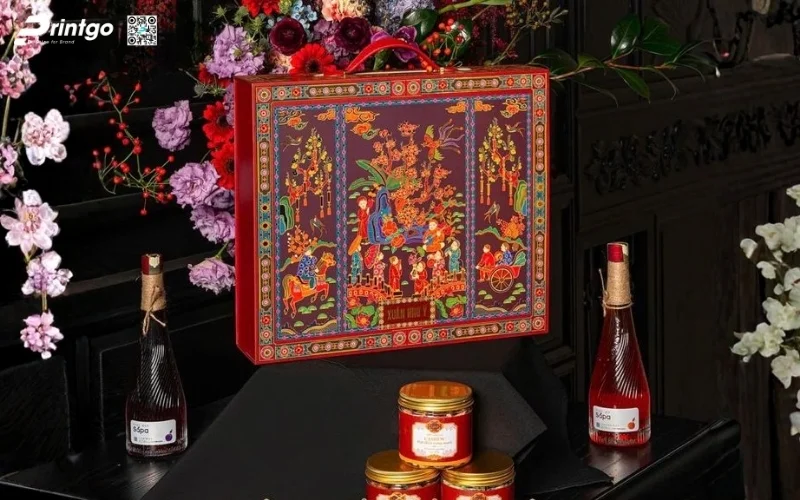 Mẫu hộp quà tết có rượu chivas cao cấp