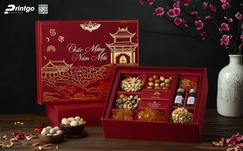 Mẫu hộp quà Tết khách sạn quy cách âm dương