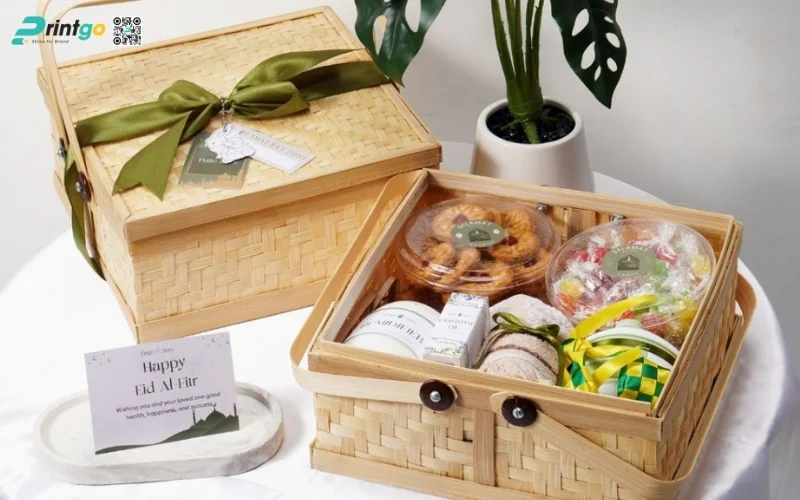 Bộ sưu tập mẫu hộp quà tết mây tre đan hình vuông