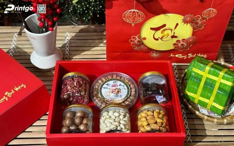 Set hộp quà tết các loại hạt kiểu âm dương