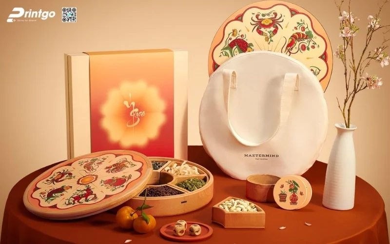 Set hộp quà tết các loại hạt kiểu âm dương