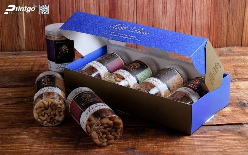 Mẫu hộp quà tết các loại hạt dạng hộp mềm/hộp sóng