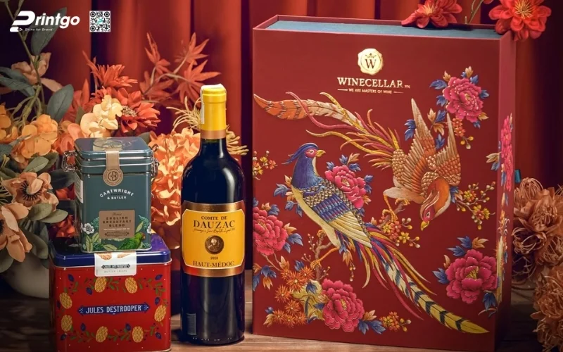 Bộ sưu tập hộp quà tết có rượu vang sang trọng
