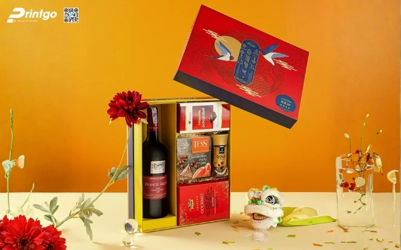 Bộ sưu tập hộp quà tết có rượu vang sang trọng