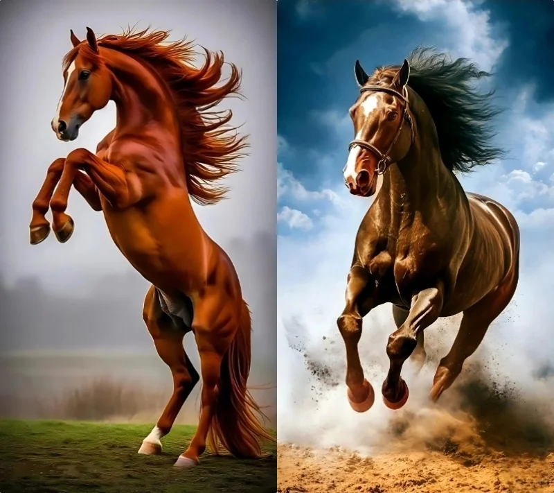 Hình nền ngựa đẹp 3D khoẻ khắn, giàu sức sống
