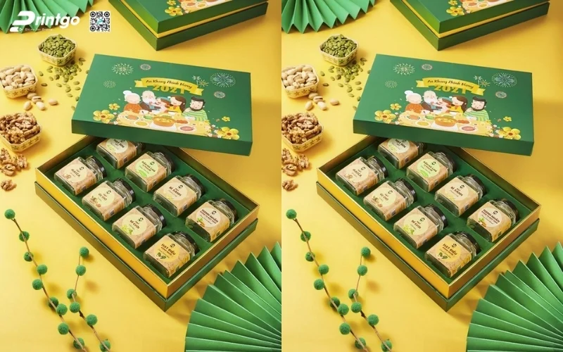 Set hộp quà tết các loại hạt kiểu âm dương