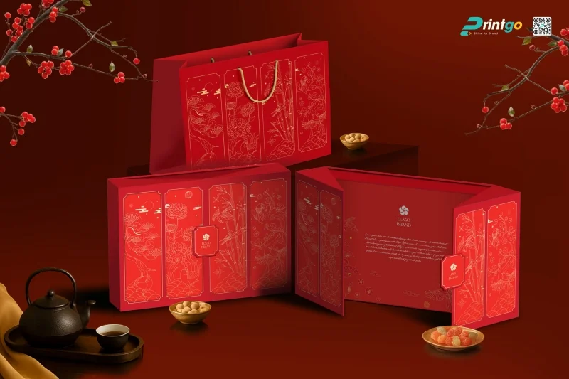 Hộp quà Tết màu đỏ – Sắc màu kinh điển của sự may mắn: Hiên Nhã