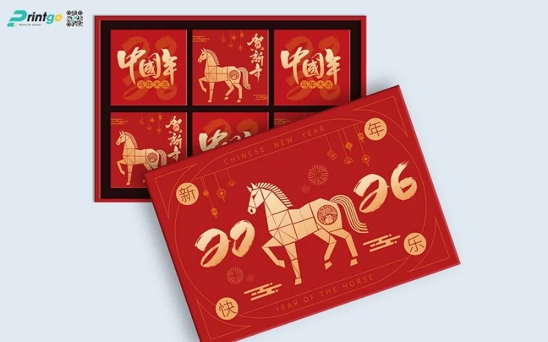 Bộ sưu tập hộp quà tết ngựa quy cách hộp âm dương 