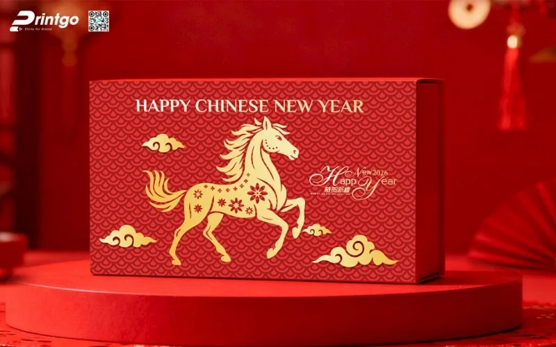 Bộ sưu tập hộp quà tết ngựa quy cách hộp nam châm nắp lật